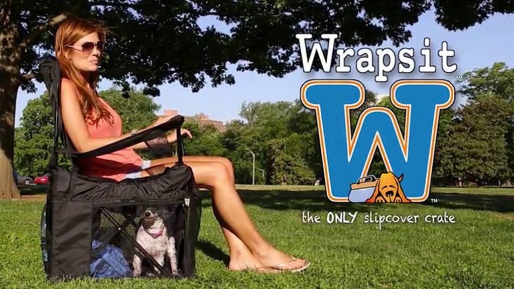 Picture Of Woman And Dog Sitting On Chair With Wrapsit Product